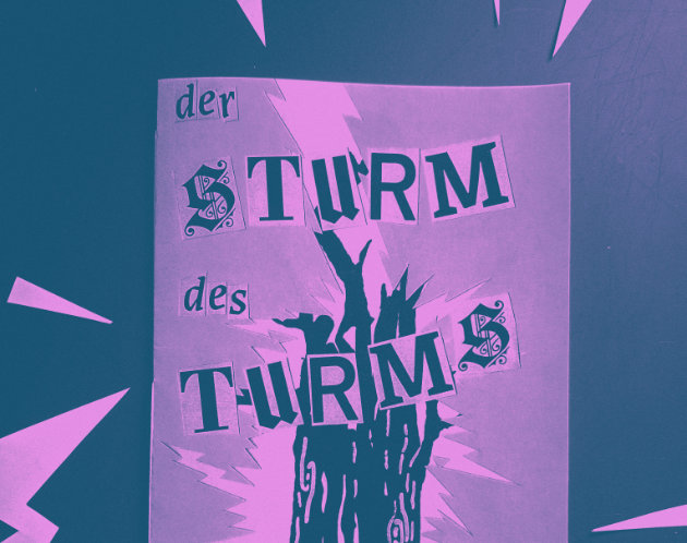 Das Cover eines Heftes mit dem Titel "der Sturm des Turms"